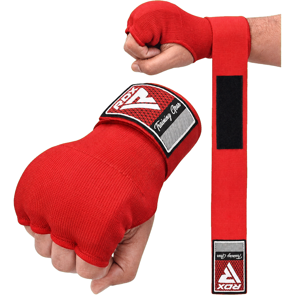 Red RDX gel padded boxing inner wraps